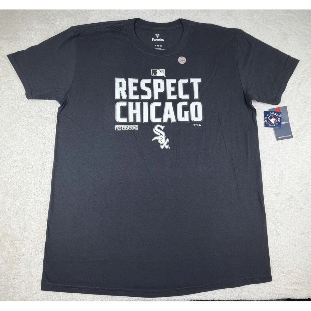 NWT-Fanatics Respect Chicago Post Season 2020 MLB White Sox Tshirt Men's Size XL